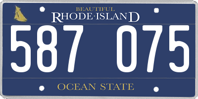 RI license plate 587075