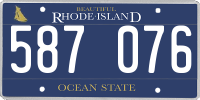 RI license plate 587076