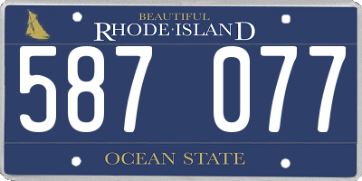 RI license plate 587077
