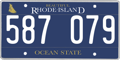 RI license plate 587079