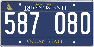RI license plate 587080