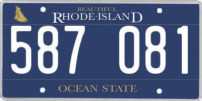 RI license plate 587081