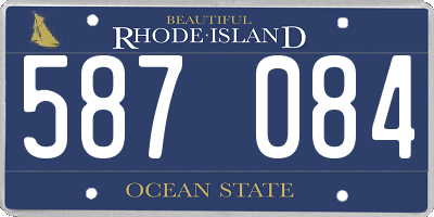 RI license plate 587084