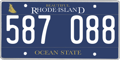 RI license plate 587088