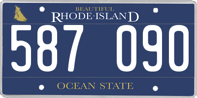 RI license plate 587090