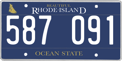 RI license plate 587091