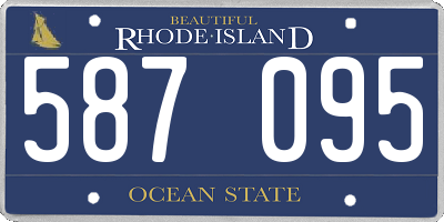 RI license plate 587095
