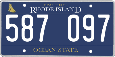 RI license plate 587097