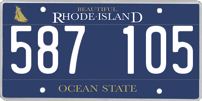 RI license plate 587105