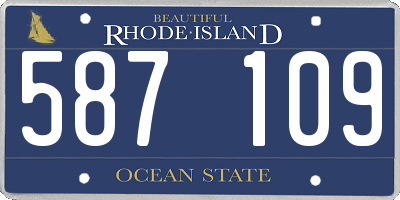 RI license plate 587109