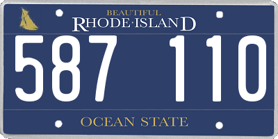 RI license plate 587110
