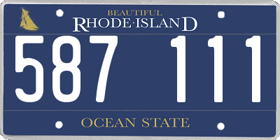 RI license plate 587111