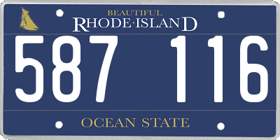 RI license plate 587116