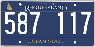 RI license plate 587117