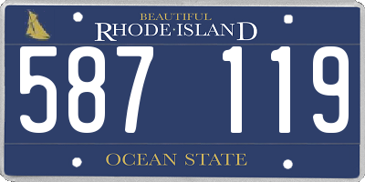 RI license plate 587119