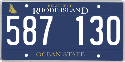 RI license plate 587130