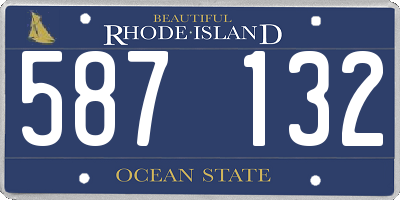 RI license plate 587132
