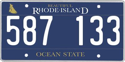 RI license plate 587133