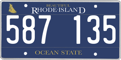 RI license plate 587135