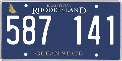RI license plate 587141