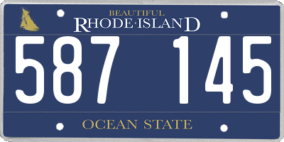 RI license plate 587145