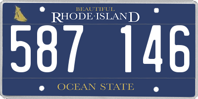 RI license plate 587146