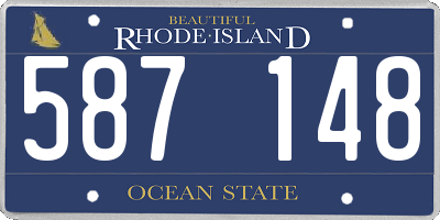 RI license plate 587148