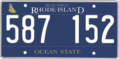 RI license plate 587152