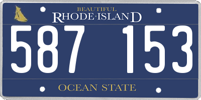 RI license plate 587153