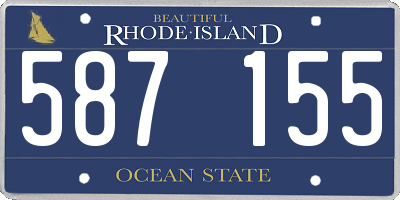 RI license plate 587155
