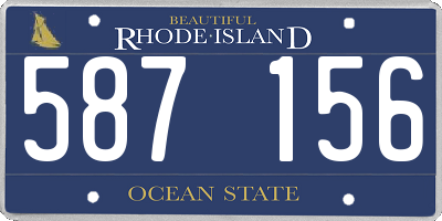 RI license plate 587156