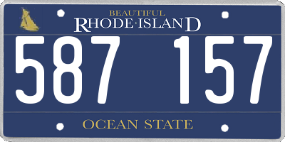 RI license plate 587157