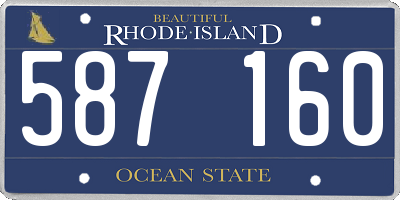 RI license plate 587160