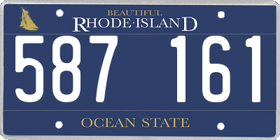 RI license plate 587161