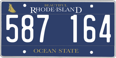 RI license plate 587164