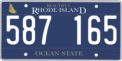 RI license plate 587165