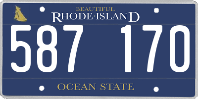 RI license plate 587170