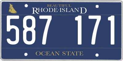 RI license plate 587171