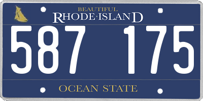 RI license plate 587175