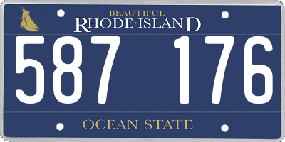 RI license plate 587176