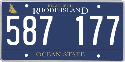 RI license plate 587177