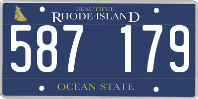 RI license plate 587179