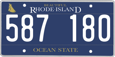 RI license plate 587180