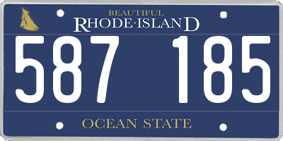 RI license plate 587185