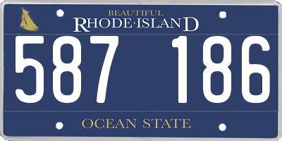 RI license plate 587186