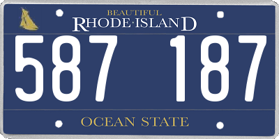 RI license plate 587187