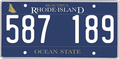 RI license plate 587189