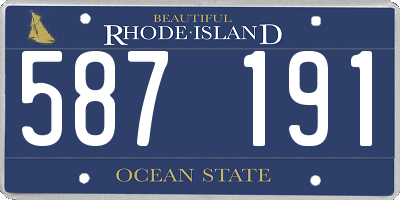 RI license plate 587191