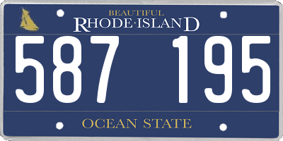 RI license plate 587195