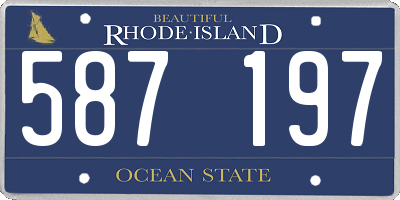 RI license plate 587197